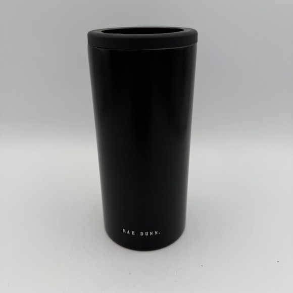 Rae Dunn #1 Dad Black White Stainless Steel Skinny Can Koozie 12oz Tall Slim Can - Picture 3 of 5